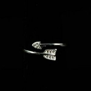 Silver Boho Arrow Ring